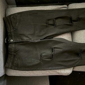 black rip jeans